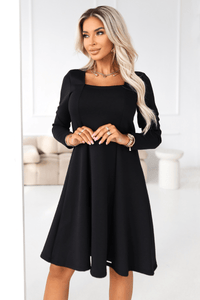 vestido de cerimónia barato médio preto BeStylish 