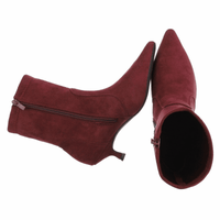 botins bordeaux camurça veludo BeStylish 