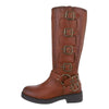 Botas western bikerboots camel castanho em pele BeStylish