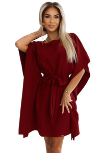 vestido de cerimónia médio bordeaux BeStylish