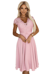 Vestido de cerimónia em chiffon com renda rosa velho BeStylish