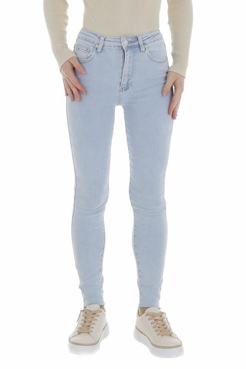 jeans de ganga clara e cintura subida BeStylish 