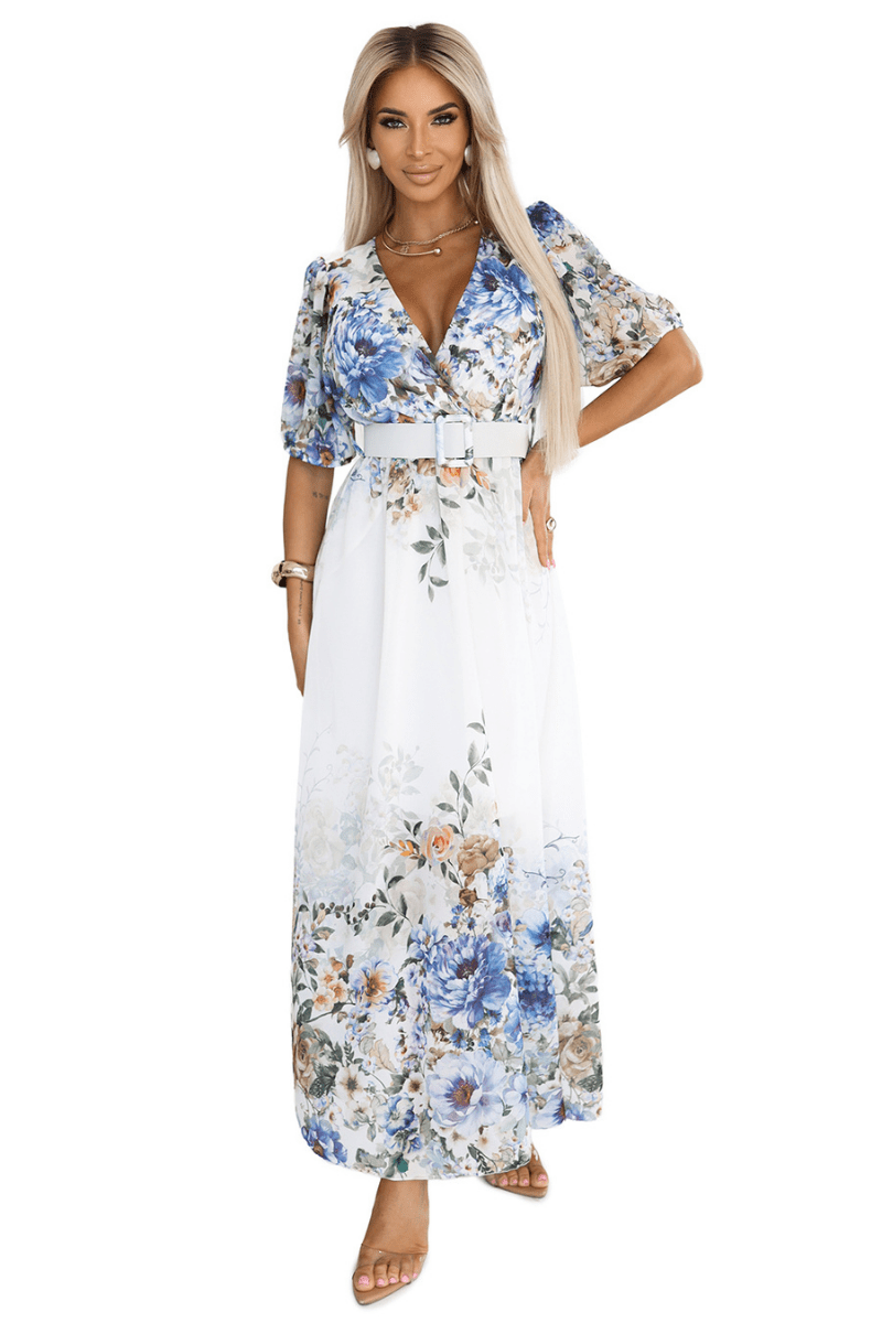 vestido comprido florido BeStylish