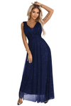 vestido de festa comprido azul navy BeStylish