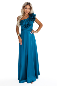 Vestido de cerimónia comprido azul Carolina