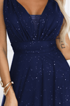 vestido de festa comprido azul navy BeStylish