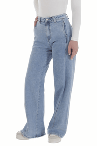 Jeans calças de ganga largas de citura subida BeStylish 