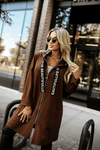 casaco castanho com carapuço BeStylish 