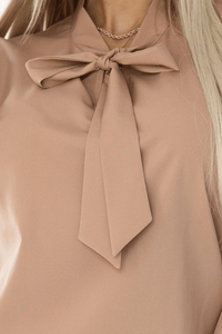 Blusa cappuccino de mangas compridas BeStylish