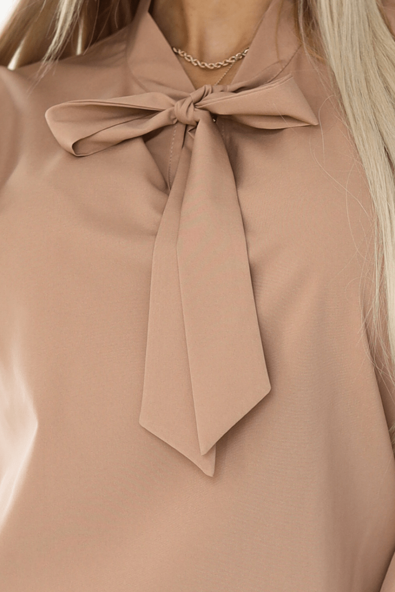 Blusa cappuccino de mangas compridas BeStylish