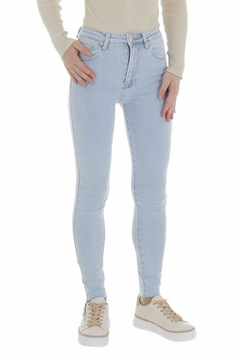 jeans de ganga clara e cintura subida BeStylish 