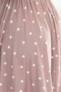 vestido bege com polka dots BeStylish 