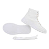 Ténis sapatilhas altos de tecido estilo all star branco BeStylish