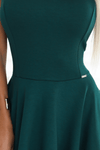 vestido de cerimónia verde assimétrico com cauda BeStylish 