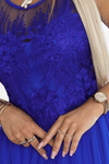 Vestido de cerimónia azul com renda e tule BeStylish