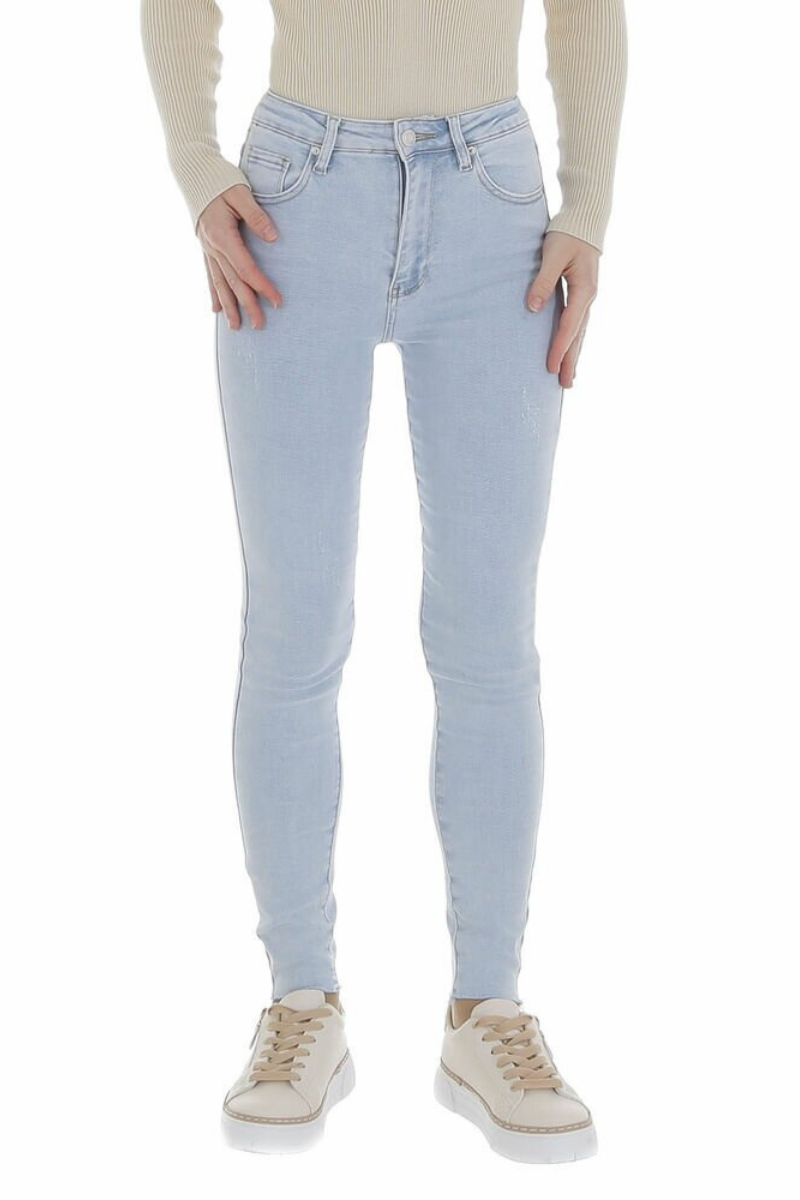 jeans de ganga clara e cintura subida BeStylish 