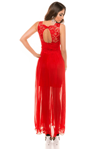 vestido de festa vermelho comprido BeStylish 