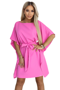 vestido de cerimónia fuchsia com efeito borboleta BeStylish 