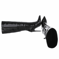 botas pretas salto agulha efeito espelhado BeStylish 