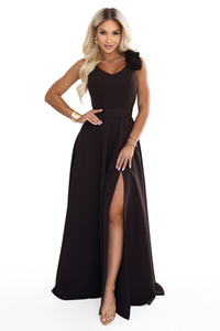 Vestido de casamento castanho chocolate comprido BeStylish