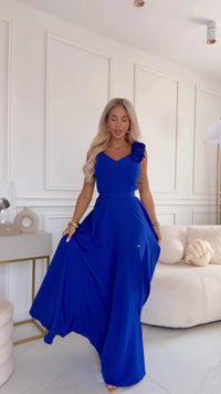 Vestido de casamento azul comprido BeStylish