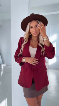 blazer bordeaux BeStylish