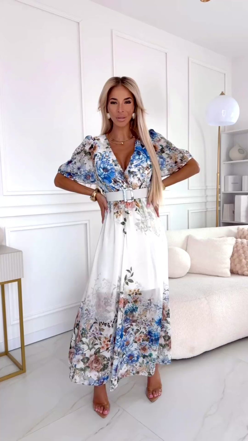 vestido comprido florido BeStylish