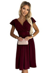 Vestido de cerimónia curto bordeaux BeStylish