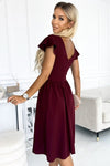 Vestido de cerimónia curto bordeaux BeStylish