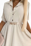 vestido camisa bege BeStylish