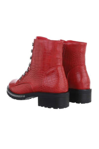 Botins vermelhos camurça BeStylish