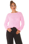 Camisola de malha rosa BeStylish