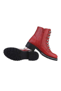 Botins vermelhos camurça BeStylish