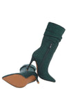 Botins salto alto verdes camurça BeStylish