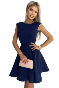 Vestido de cerimónia azul navy curto BeStylish