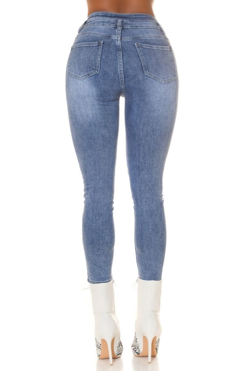 jeans calças de ganga push up de cintura subida BeStylish